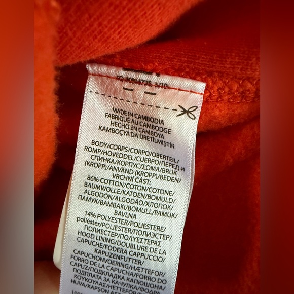 Orange Polo Ralph Lauren Full Zip Hoodie Small - Picture 6 of 7